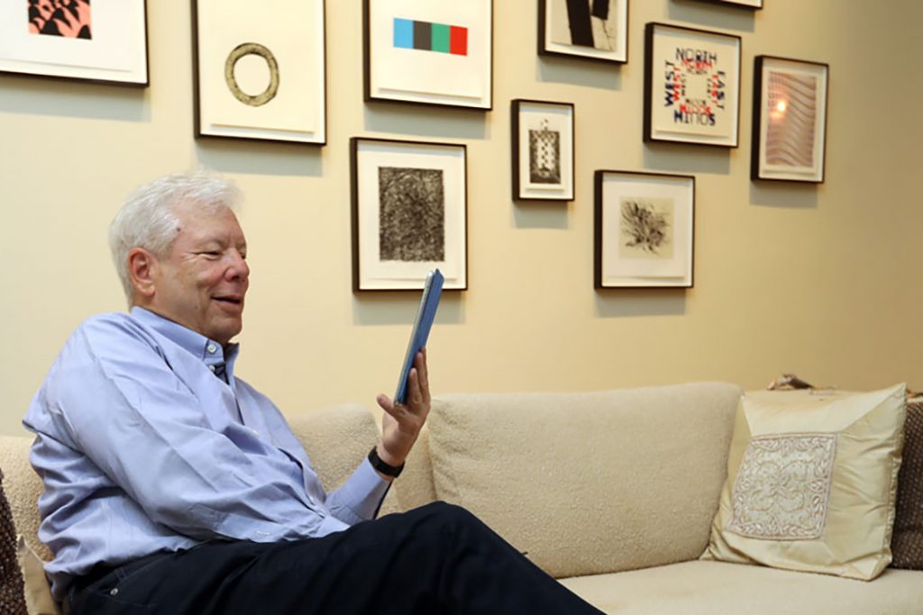 Thaler in his home after winning the Nobel